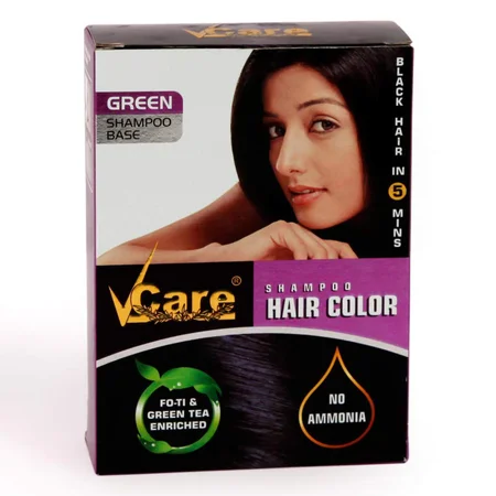 Vcare Shampoo Based Hair Colour Green, 25 ml