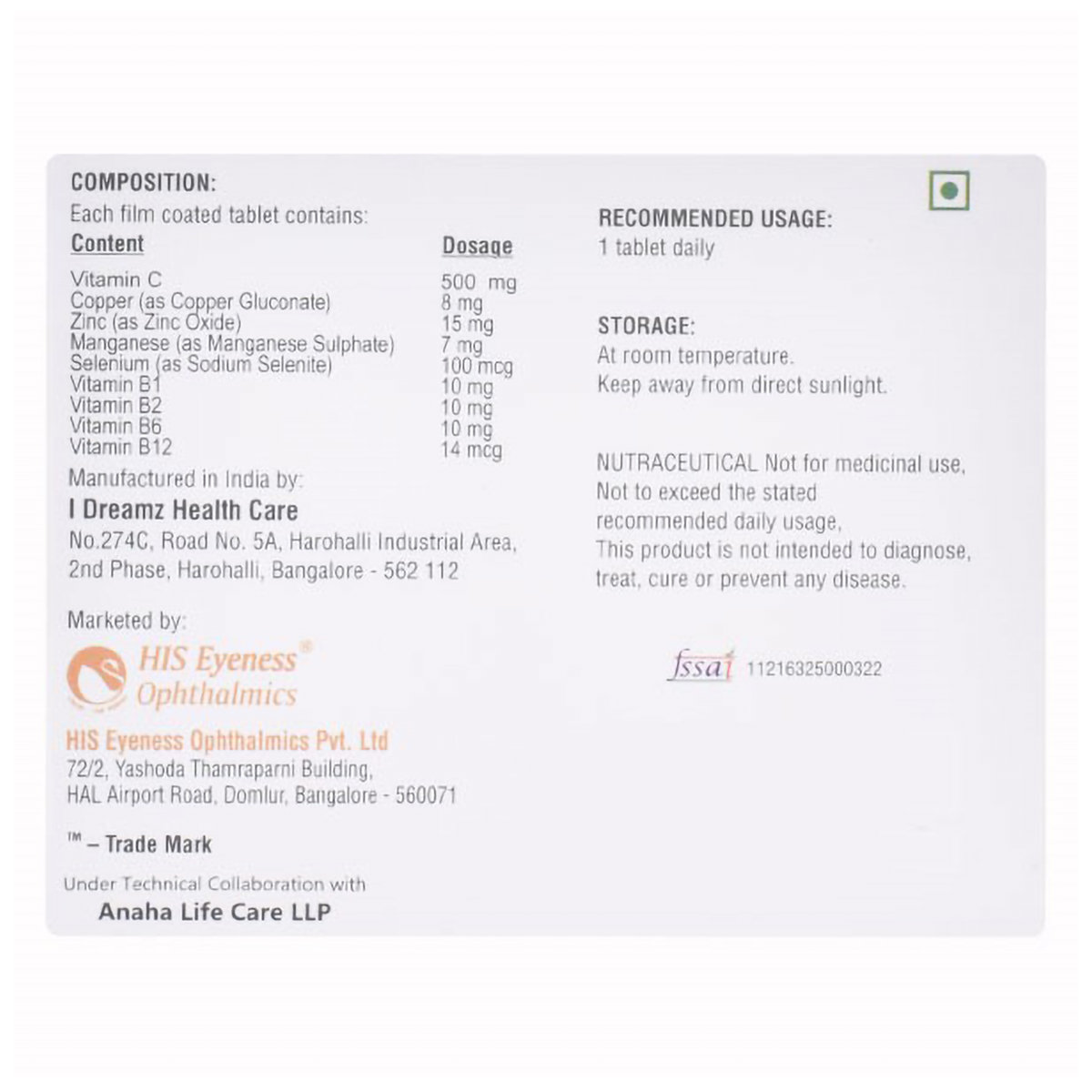 Vcolux C Tablet 10's, Pack of 10 Vcolux C Tablet 10's, Pack of 10