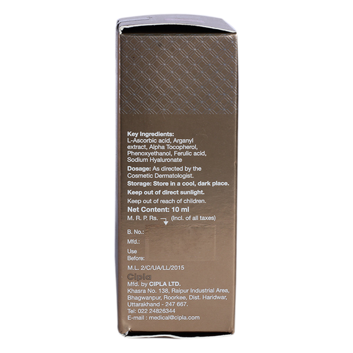 Vcx Serum 10 ml | Vitamin C, E & Ferulic Acid | For Ageing Skin, Pack of 1 Vcx Serum 10 ml | Vitamin C, E & Ferulic Acid | For Ageing Skin, Pack of 1