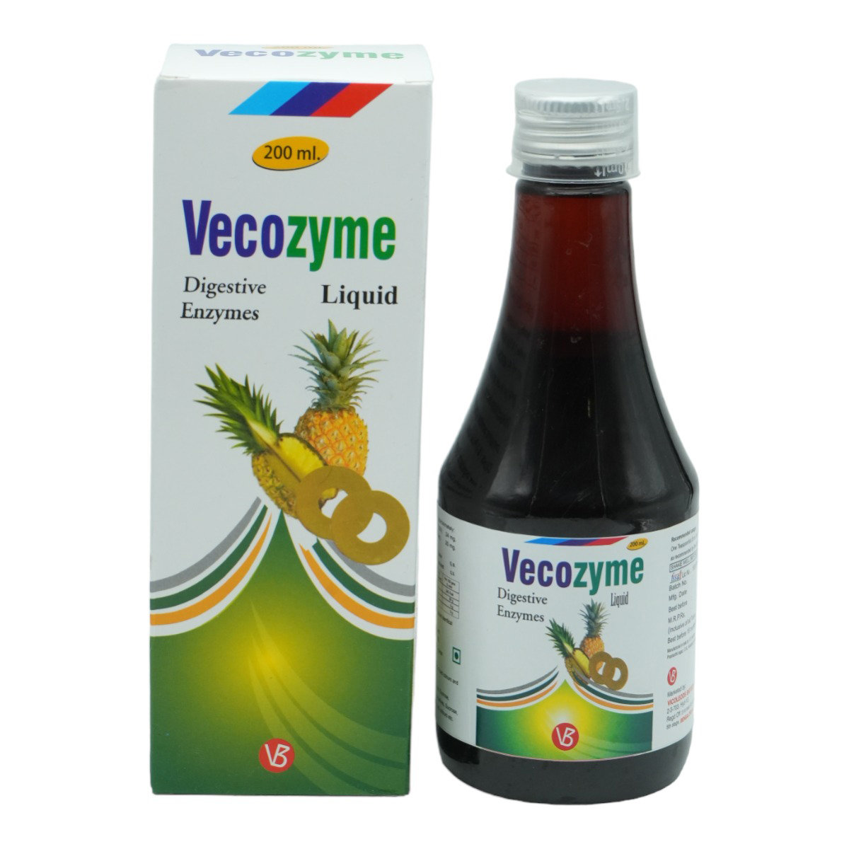 Vecozyme Cardamom & Pineapple Flavour Liquid 200 ml, Pack of 1 Liquid Vecozyme Cardamom & Pineapple Flavour Liquid 200 ml, Pack of 1 Liquid