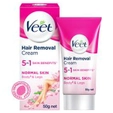 Veet 5 in 1 Skin Benefits Hair Removal Cream for Normal Skin, 50 gm