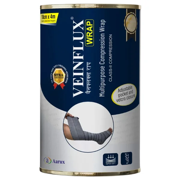 Aarux Veinflux Class-Ii Compression Wrap 10Cmx4M, 1 Count