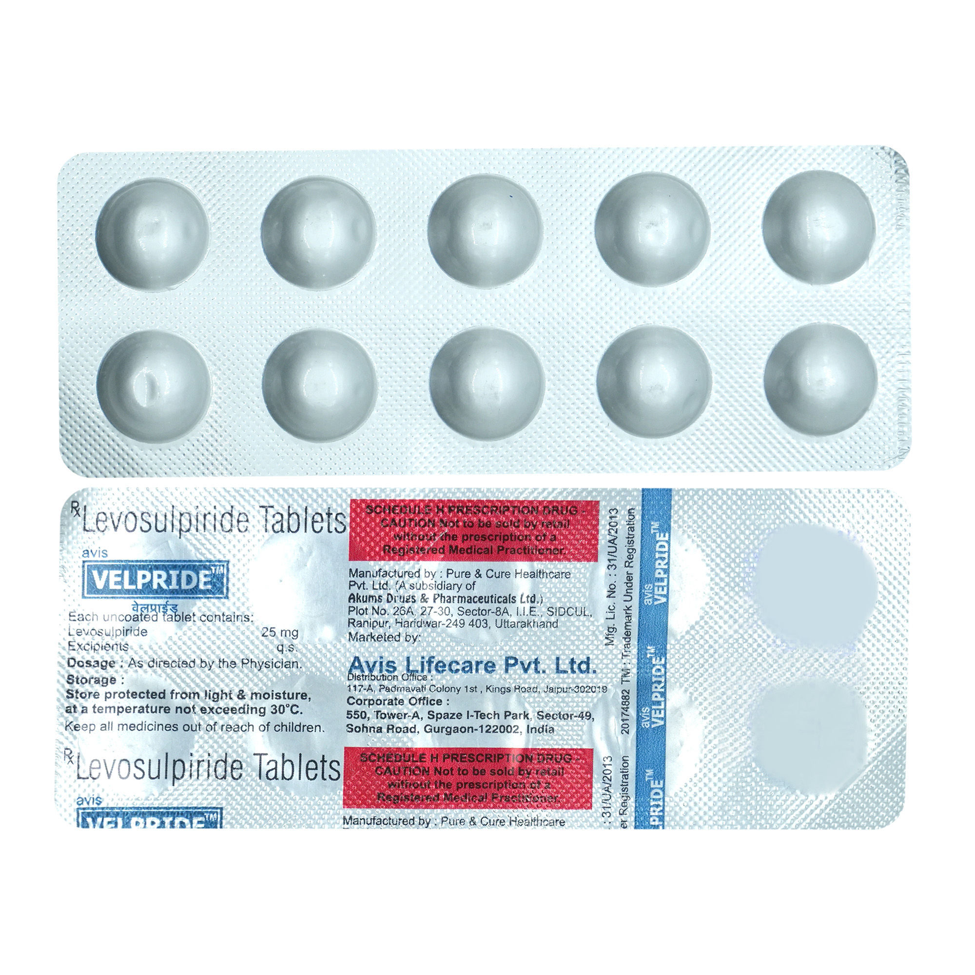 Buy Velpride 25 mg Tablet 10's Online