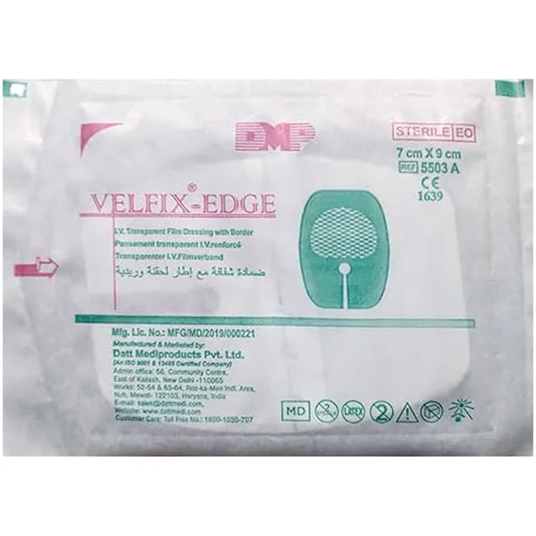 Datt Velfix-Edge Canula Fixator 7Cmx9Cm 5503A-1639, Pack of 1