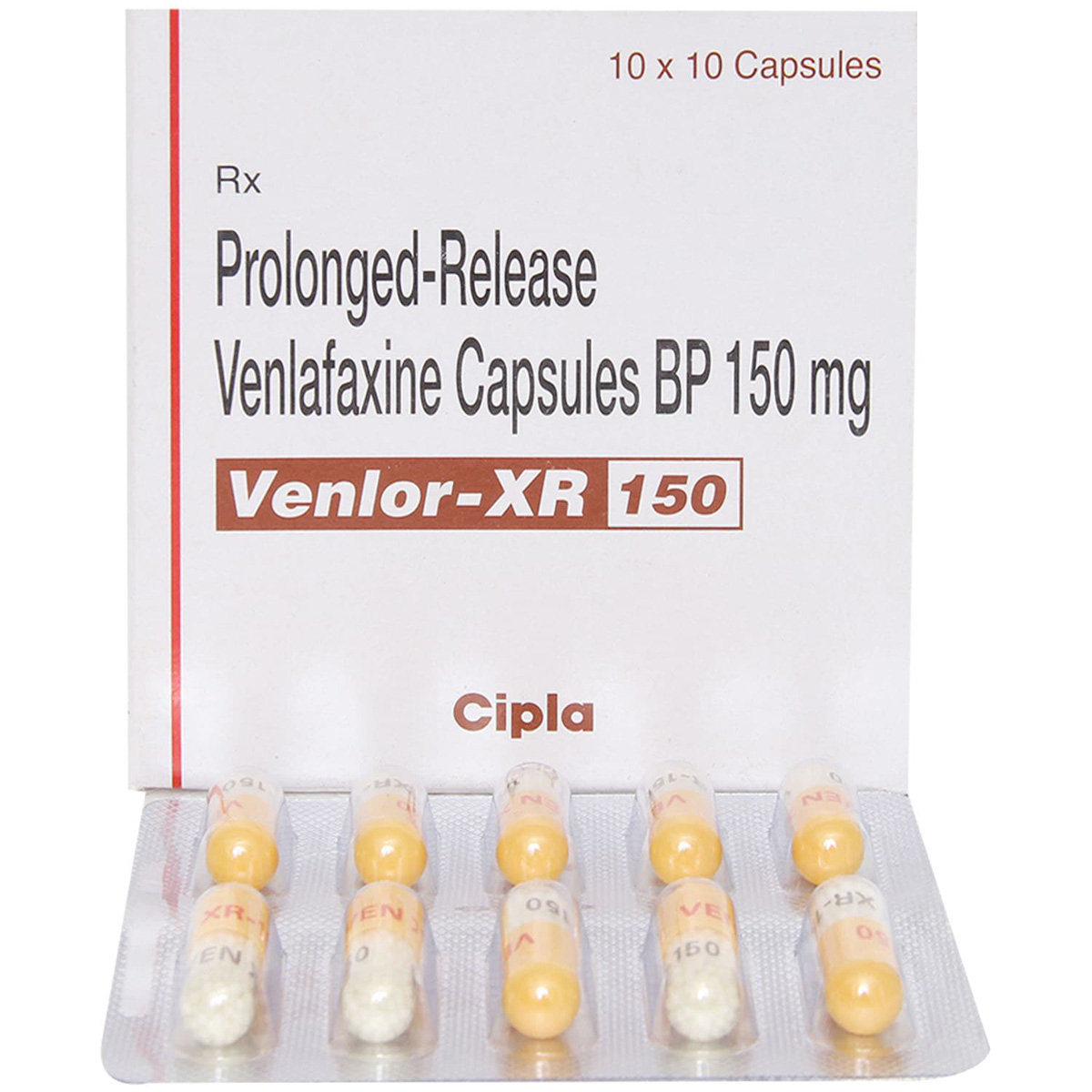 Venlor-XR 150 Capsule 10's, Pack of 10 CAPSULES Venlor-XR 150 Capsule 10's, Pack of 10 CAPSULES