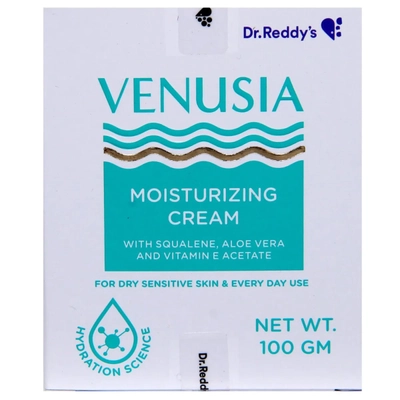 Venusia Moisturizing Cream 100 gm | With Squalane, Aloe Vera And Vitamin E Acetate | For Dry Sensitive Skin, Pack of 1