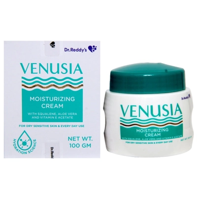 Venusia Moisturizing Cream 100 gm | With Squalane, Aloe Vera And Vitamin E Acetate | For Dry Sensitive Skin, Pack of 1