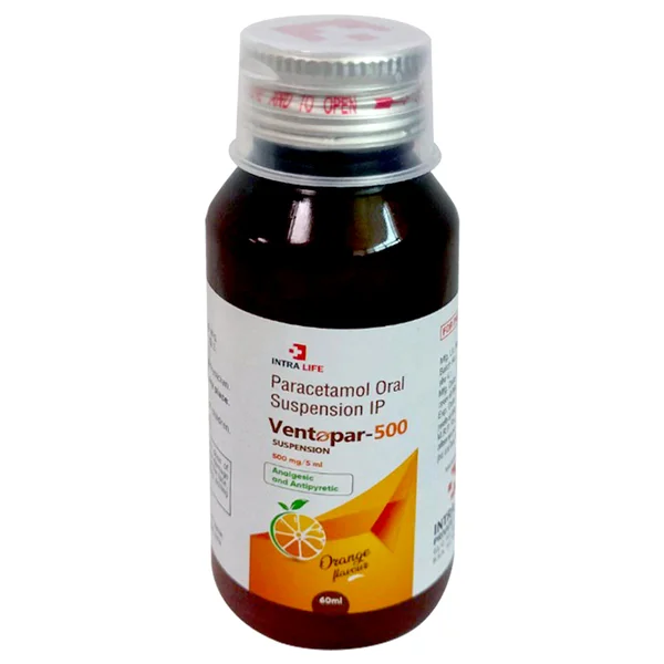 Ventopar-500 Paediatric Orange Flavour Suspension 60 ml
