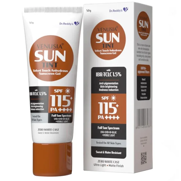 Venusia Sun Tint SPF 115+ PA++++ Sunscreen Gel 50 gm, Pack of 1