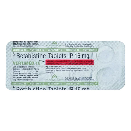 Vertimed 16 mg Tablet 10's
