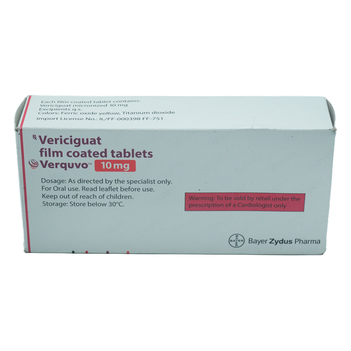 Verquvo 10 mg Tablet 14's, Pack of 14 TabletS Verquvo 10 mg Tablet 14's, Pack of 14 TabletS