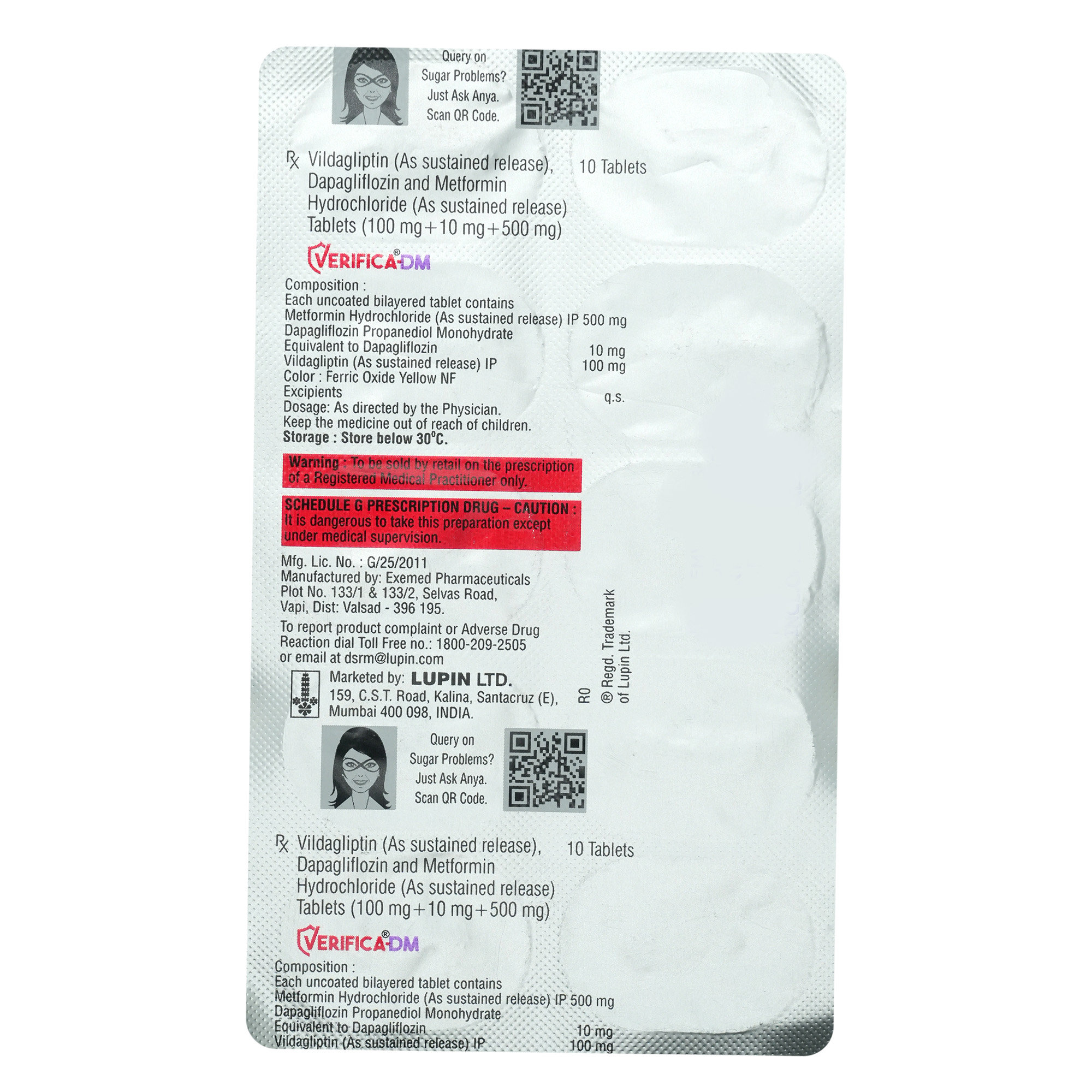 Verifica-DM Tablet 10's, Pack of 10 TabletS Verifica-DM Tablet 10's, Pack of 10 TabletS