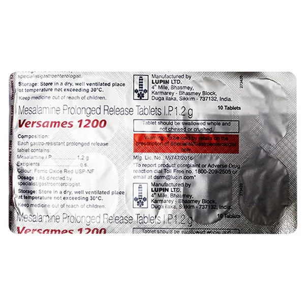 Versames 1200 Tablet 10's, Pack of 10 TabletS