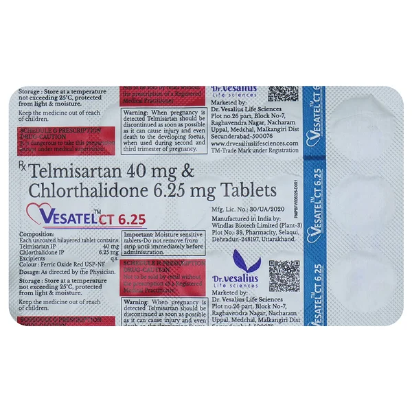 Vesatel CT 6.25 Tablet 15's