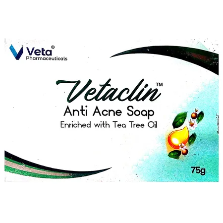 Vetaclin Anti Acne Tea Tree Oil Soap, 75 gm