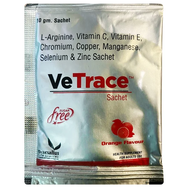 Vetrace Sugar Free Orange Flavour Sachet 10 gm, Pack of 1