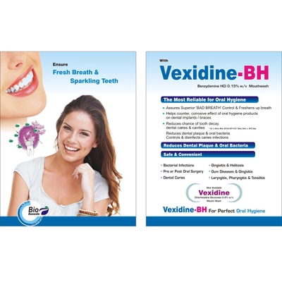 Vexidine-BH Mouth Wash 250 ml, Pack of 1 MOUTH WASH