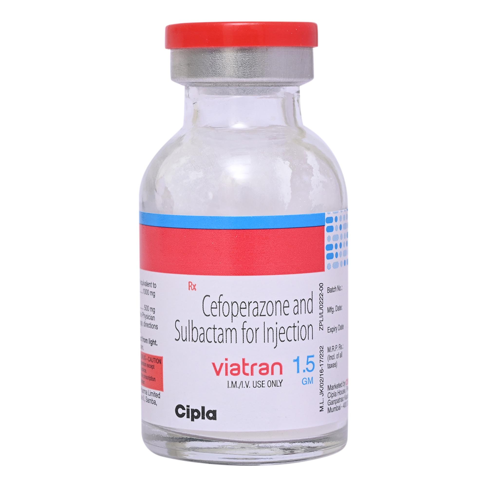 Viatran 1.5 gm Injection 1's, Pack of 1 Injection Viatran 1.5 gm Injection 1's, Pack of 1 Injection
