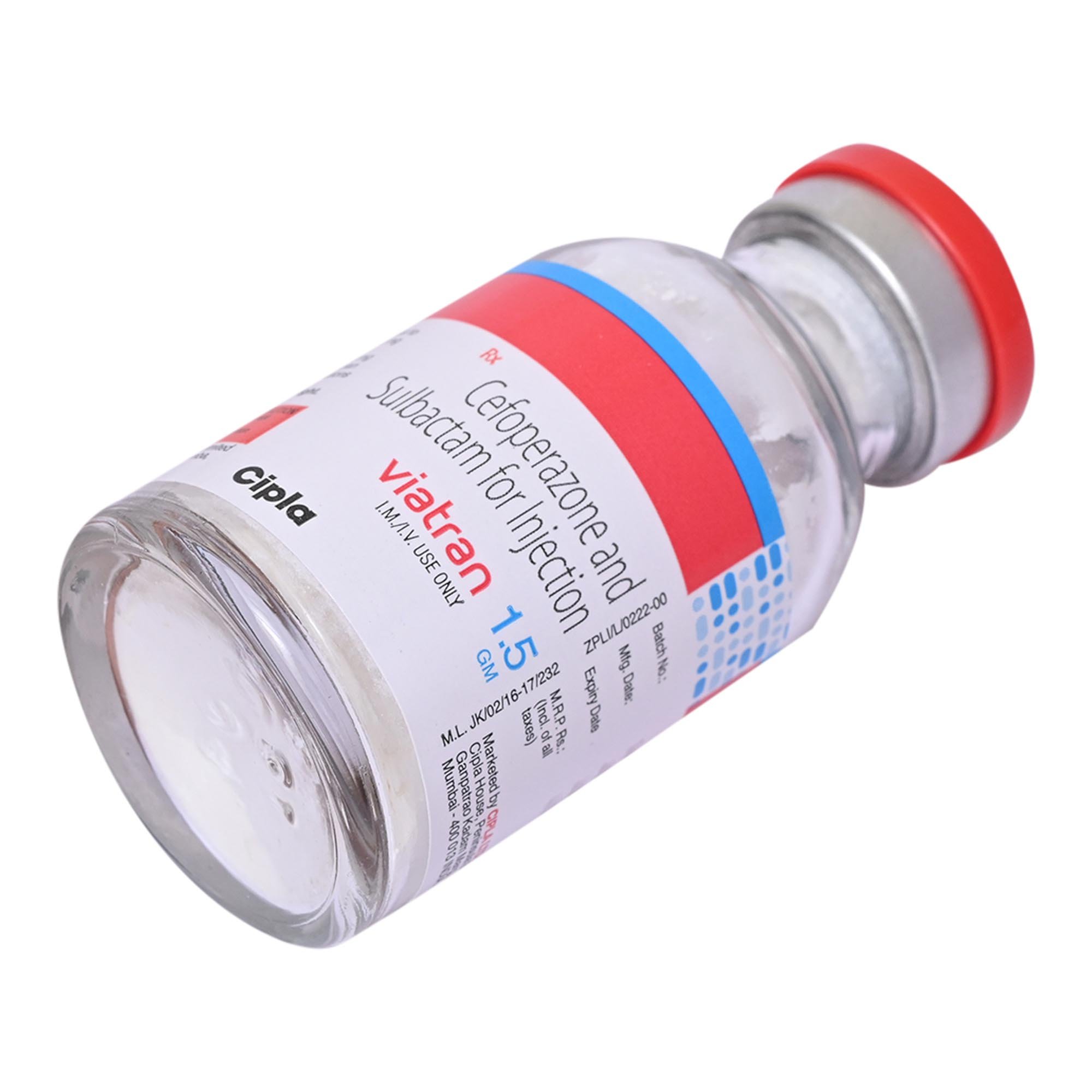 Viatran 1.5 gm Injection 1's, Pack of 1 Injection Viatran 1.5 gm Injection 1's, Pack of 1 Injection