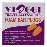Viaggi Foam Ear Plugs, 2 Pairs, Pack of 1