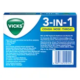 Vicks 3-In-1 Honey Lemon Menthol Lozenges , 25 Count, Pack of 25