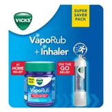 Vicks Vaporub 50 ml + Inhaler 0.5 ml, 1 Kit, Pack of 1