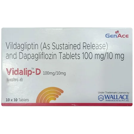 Vidalip-D 100 mg/10 mg Tablet 10's