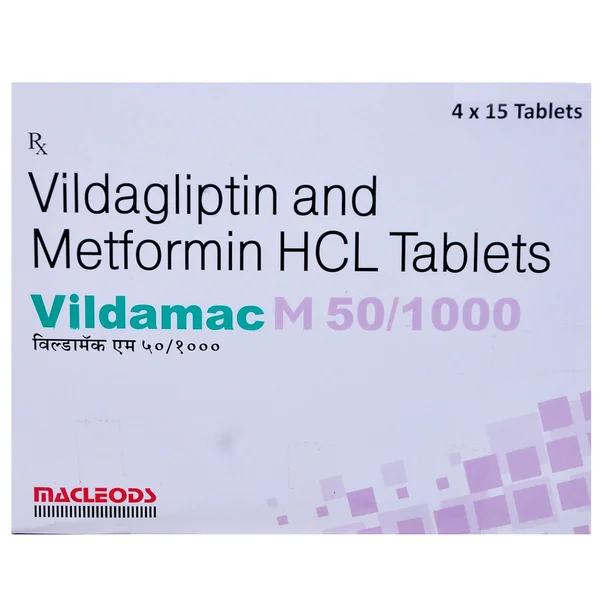 Vildamac M 50/1000 Tablet 15's, Pack of 15 TABLETS