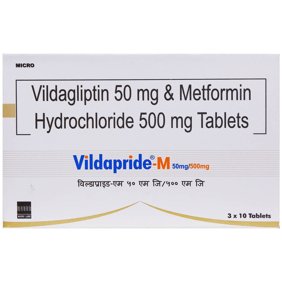 Buy Vildapride-M 50 mg/500 mg Tablet 10's Online