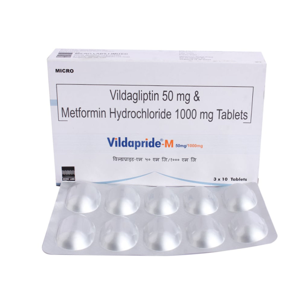 Vildapride M 50 mg/1000 mg Tablet 10's, Pack of 10 TABLETS Vildapride M 50 mg/1000 mg Tablet 10's, Pack of 10 TABLETS