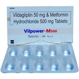 Vilpower-M 500 Tablet 10's, Pack of 10 TABLETS