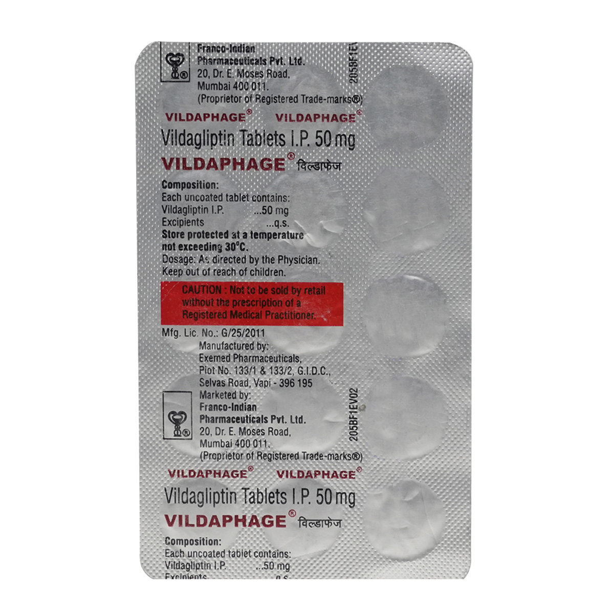 Vildaphage Tablet 15's, Pack of 15 TABLETS Vildaphage Tablet 15's, Pack of 15 TABLETS