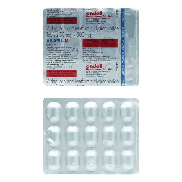 Vilapil M 50/500mg Tablet 15's