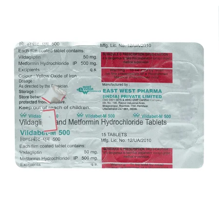 Vildabet-M Tablet 15's
