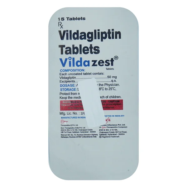 Vildazest 50 mg Tablet 15's