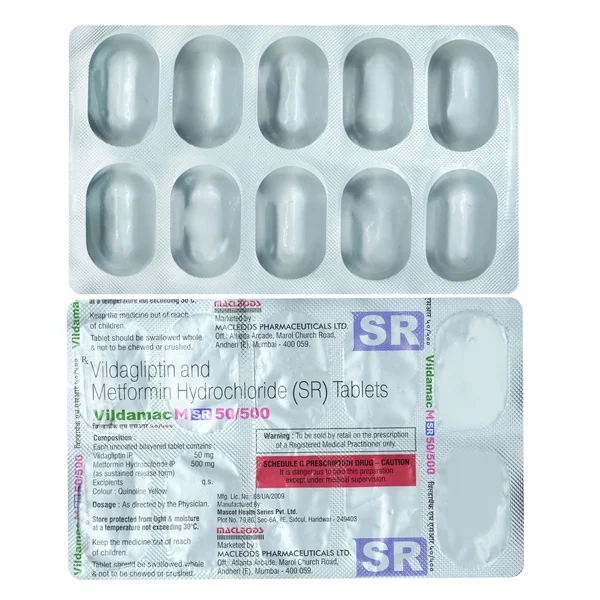 Vildamac M SR 50 mg/500 mg Tablet 10's
