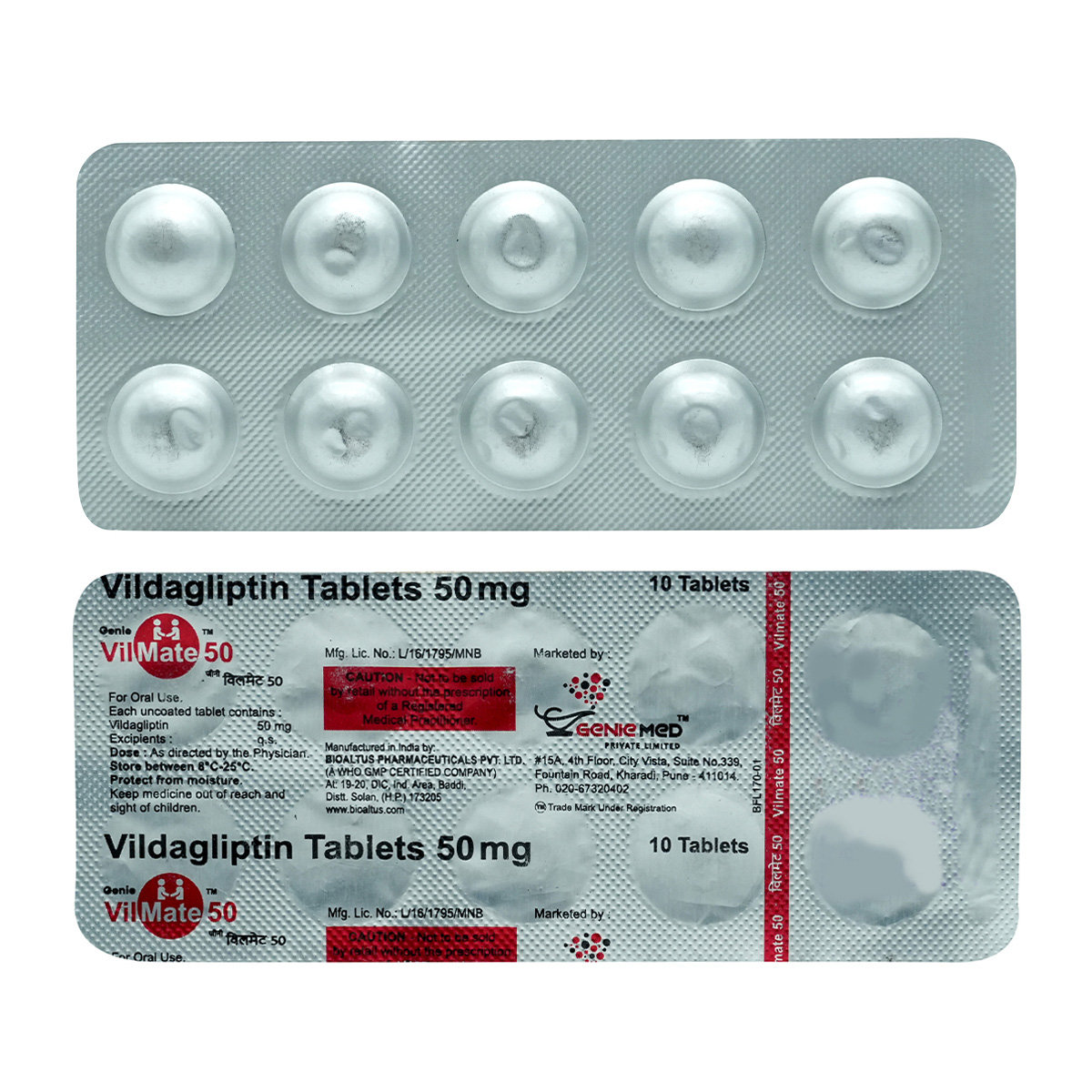 Vilmate 50 Tablet 10's, Pack of 10 TABLETS Vilmate 50 Tablet 10's, Pack of 10 TABLETS