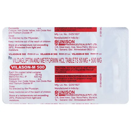 Vilason M 500 Tablet 10's