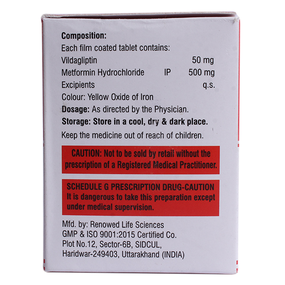 Vildatrol-M Tablet 10's, Pack of 10 TABLETS Vildatrol-M Tablet 10's, Pack of 10 TABLETS