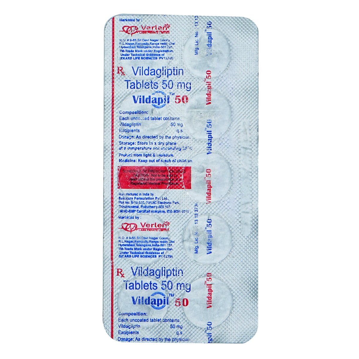Vildapil 50 Tablet 10's, Pack of 10 TABLETS Vildapil 50 Tablet 10's, Pack of 10 TABLETS
