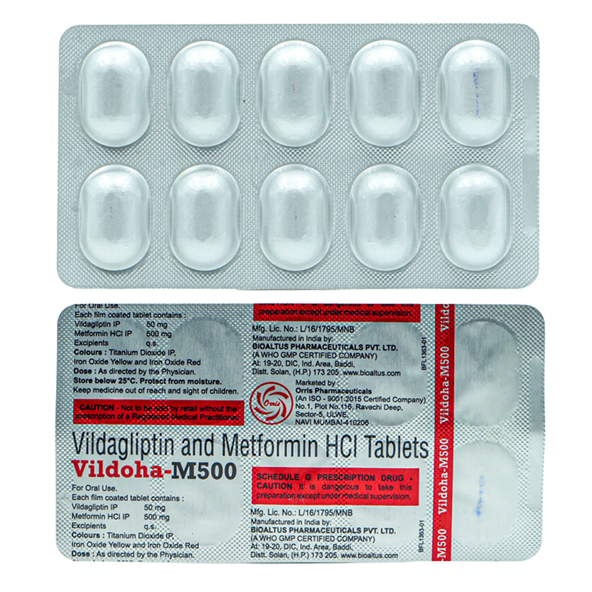 Vildoha M 500 Tablet 10's, Pack of 10 TABLETS
