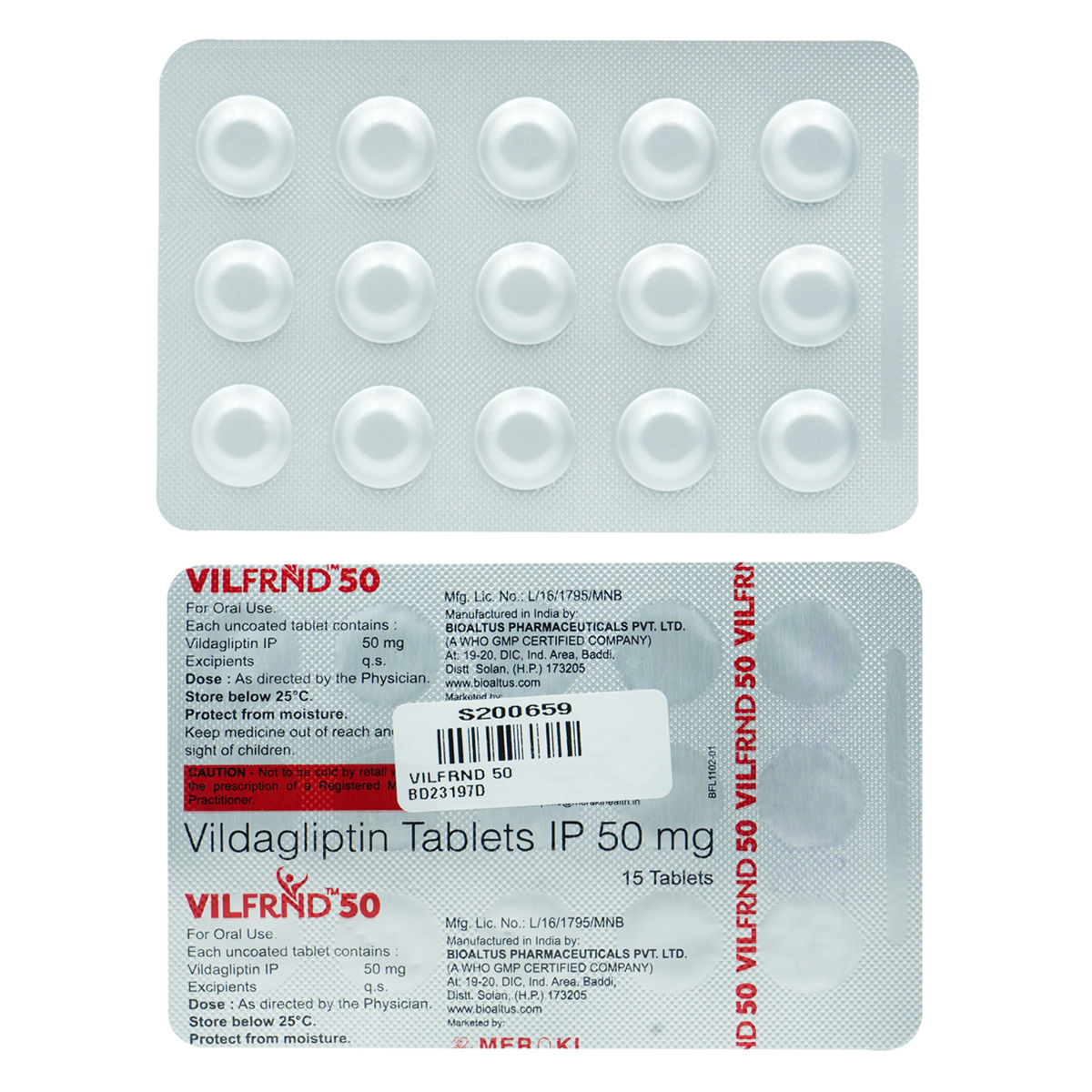 Vilfrnd 50 mg Tablet 15's, Pack of 15 TABLETS Vilfrnd 50 mg Tablet 15's, Pack of 15 TABLETS