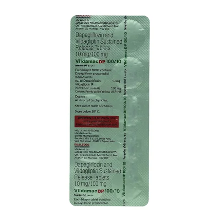 Vildamac DP 100 mg/10 mg Tablet 10's