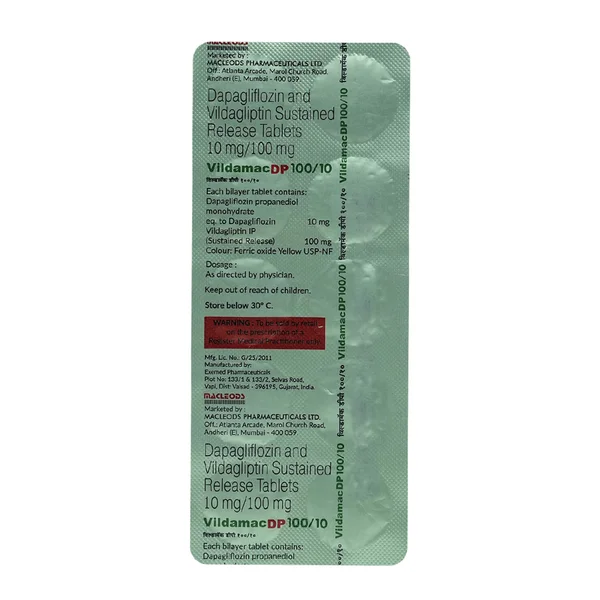 Vildamac DP 100 mg/10 mg Tablet 10's