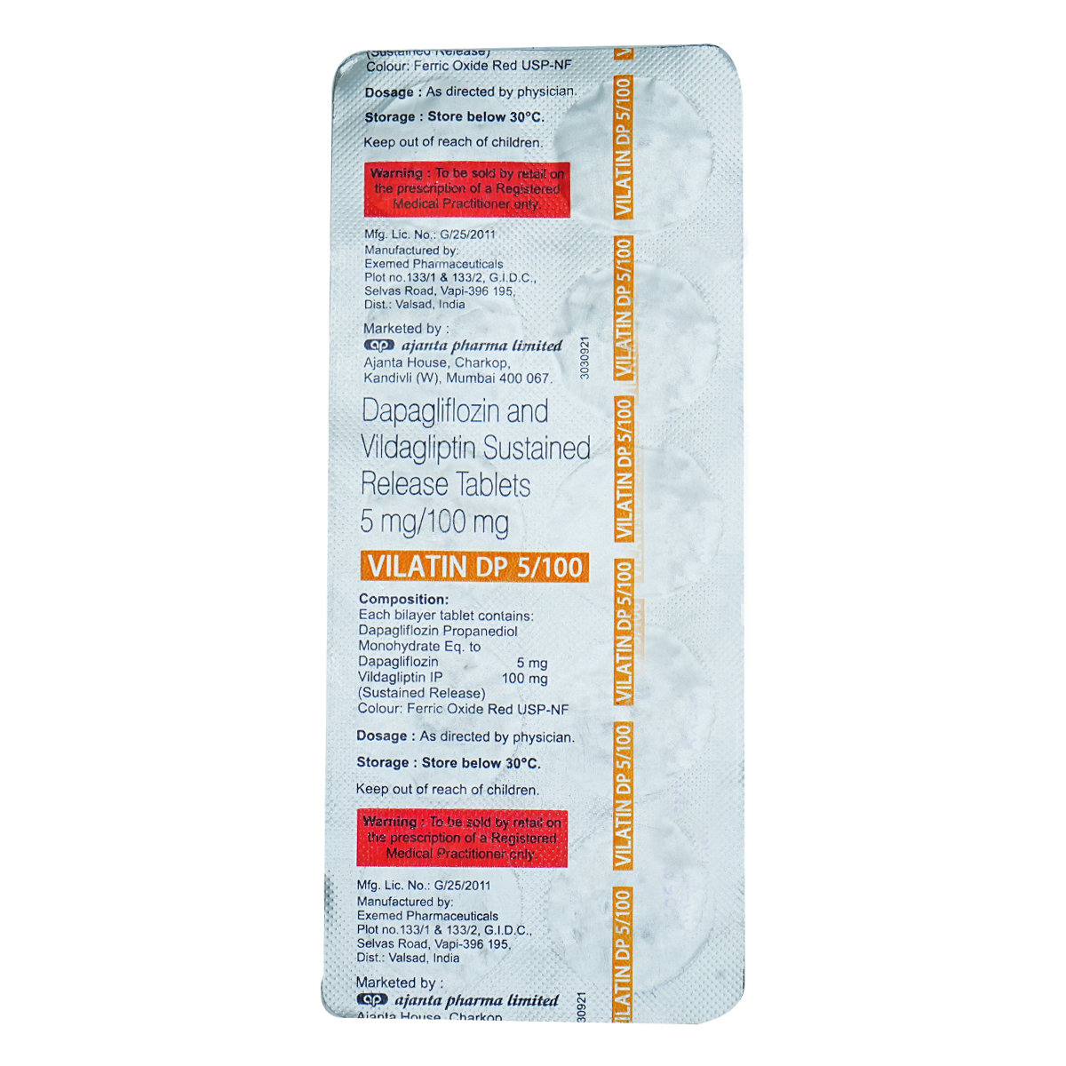 Vilatin DP 5 mg/100 mg Tablet 10's, Pack of 10 Vilatin DP 5 mg/100 mg Tablet 10's, Pack of 10