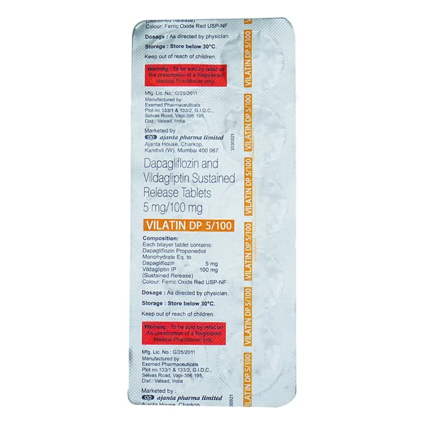 Vilatin DP 5 mg/100 mg Tablet 10's, Pack of 10