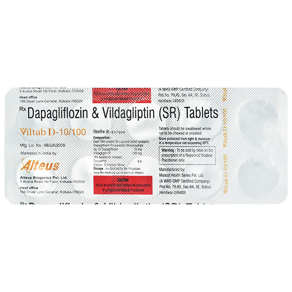 Viltab D-10/100 Tablet 10's, Pack of 10 Viltab D-10/100 Tablet 10's, Pack of 10