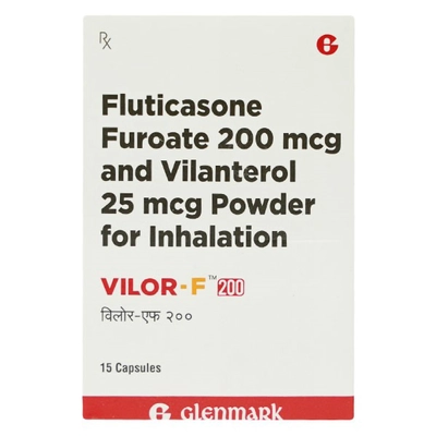 Vilor F 200 Capsule Powder For Inhalation 15's, Pack of 1 Capsule