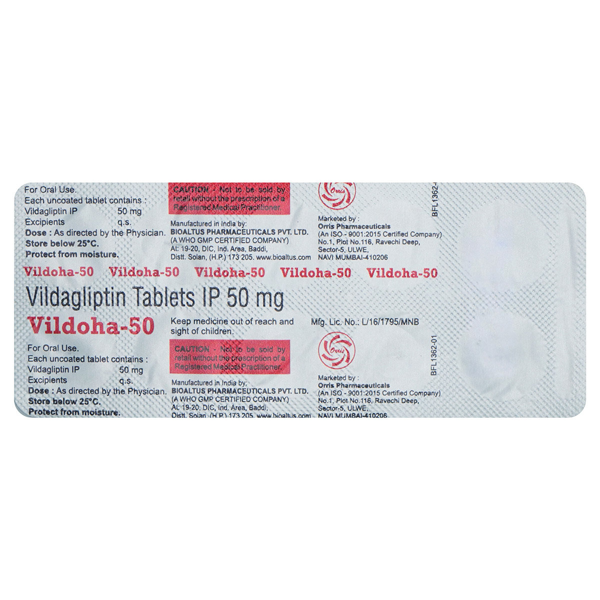 Vildoha-50 Tablet 10's, Pack of 10 TabletS Vildoha-50 Tablet 10's, Pack of 10 TabletS