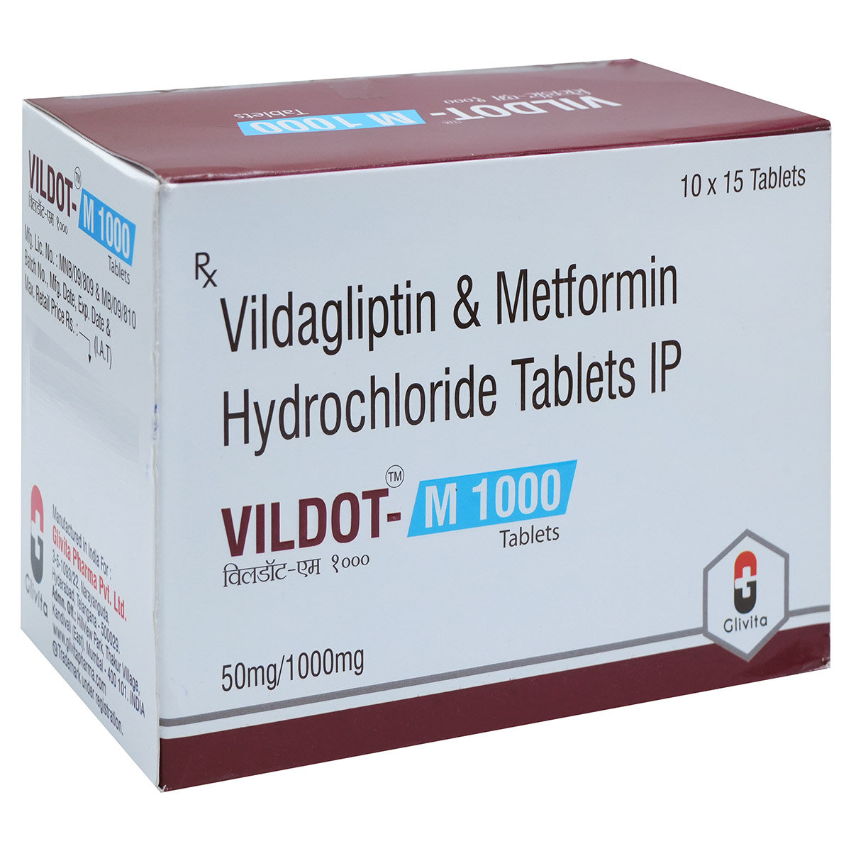 Vildot M 1000 Tablet 15's, Pack of 15 TABLETS Vildot M 1000 Tablet 15's, Pack of 15 TABLETS